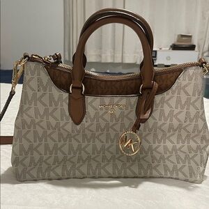 Michael Kors Tan and Brown Satchel